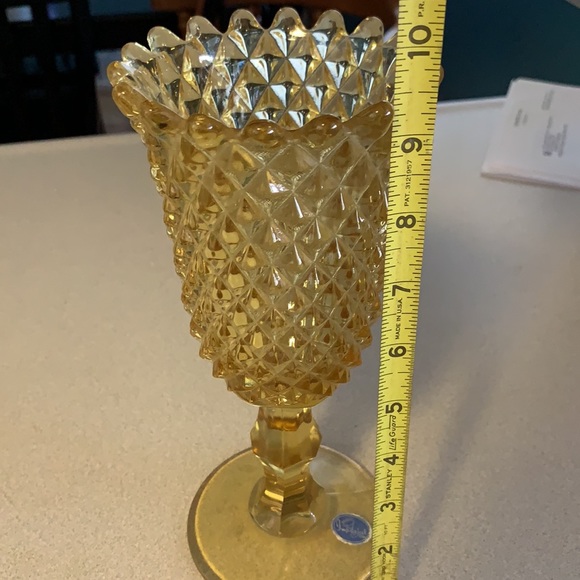 Imperial Amber Pedestal Vase - Picture 5 of 6